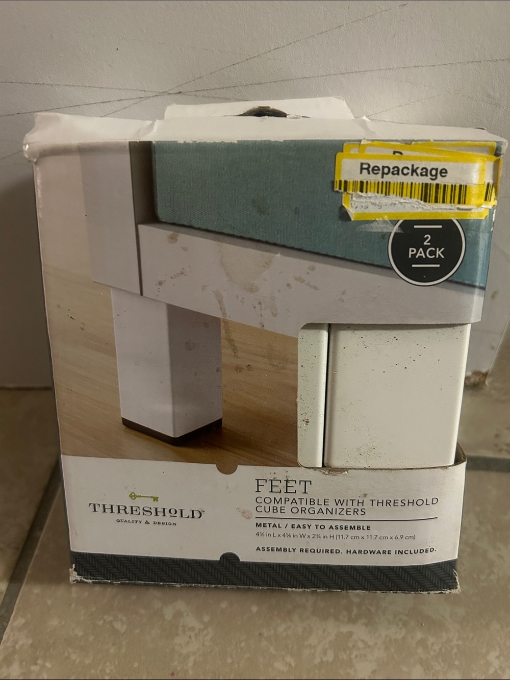 Threshold Cube Organizer Feet Replacement - metal